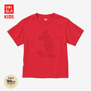 Uniqlo เสื้อยืดแขนสั้น พิมพ์ลายมิกกี้เมาส์ สําหรับเด็กผู้ชาย และเด็กผู้หญิง 466901