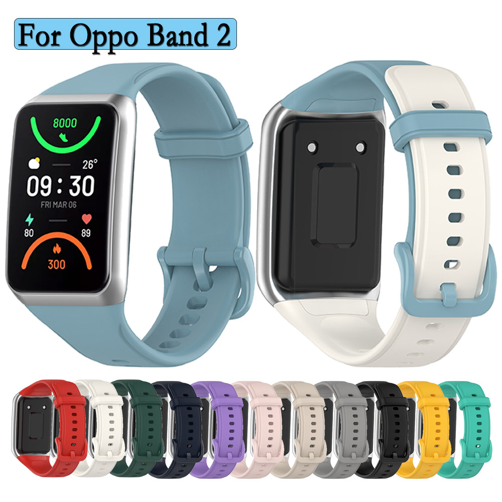 สายนาฬิกาข้อมือ ซิลิโคน ปรับได้ คุณภาพสูง สําหรับ Oppo Band 2 ราคา ถูกที่สุด ดีลบีเคเค