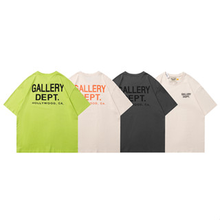 เสื้อยืดแขนสั้น คอกลม ผ้าฝ้าย พิมพ์ลาย GALLERY DEPT แฟชั่นสําหรับผู้ชาย และผู้หญิง