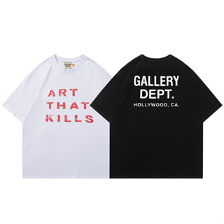 เสื้อยืดแขนสั้น คอกลม ผ้าฝ้าย พิมพ์ลาย GALLERY DEPT แฟชั่นสําหรับผู้ชาย และผู้หญิง