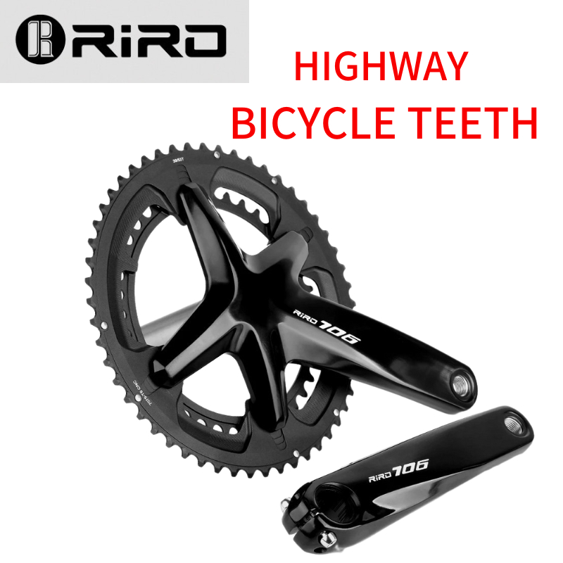Riro 105 R7000 ข้อเหวี่ยงจักรยาน อะลูมิเนียมอัลลอย รูสี่เหลี่ยม ความเร็วคู่ 170 มม. 175 มม. 50 34T 53 39T อุปกรณ์เสริม สําหรับจักรยานเสือภูเขา Shimano