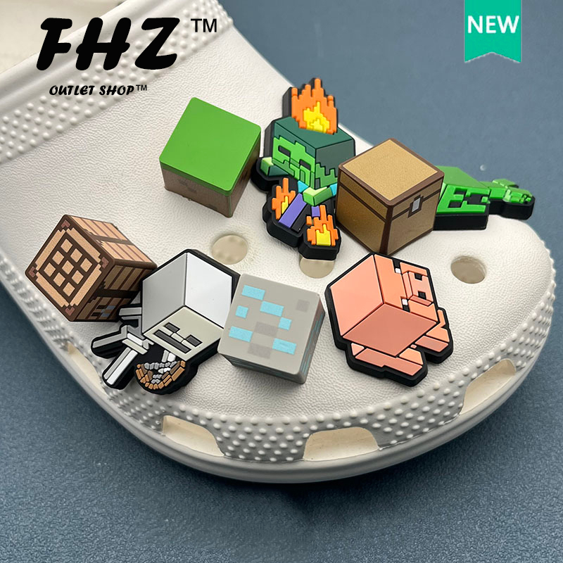 Fhz™ Crocs jibbitz Minecraft Limited Edition Crocs charms อุปกรณ์เสริม สําหรับผู้ชายและผู้หญิง DIY รองเท้า