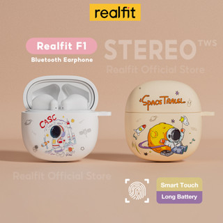 Realfit F1 หูฟังบลูทูธไร้สาย พร้อมเคสป้องกัน ความล่าช้าต่ํา