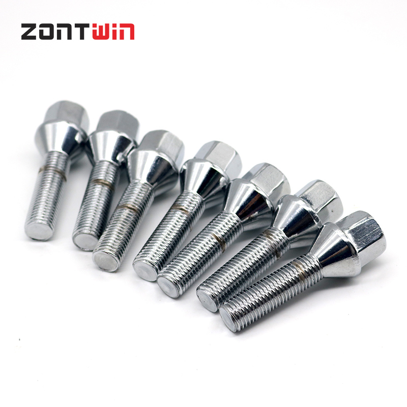 สกรูน็อตล้อรถยนต์ โลหะผสม E90 92 93 E46 3 5 6 7series ยาว 28 35 40 45 50 มม. M12x1.5 12×1.25 14×1.5 14×1.25 4 ชิ้น ราคา ถูกที่สุด ดีลบีเคเค แกลเลอรีภาพที่ 5