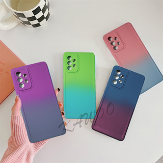 เคสโทรศัพท์มือถือแบบนิ่ม TPU บาง กันรอยเลนส์กล้อง ไล่โทนสี หรูหรา สําหรับ Samsung Galaxy A72 A52 A52S A32 Note 10 Lite 2020 A13 A51 A71