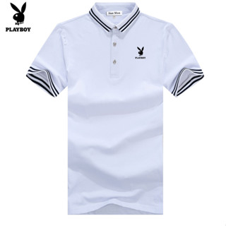 PLAYBOY New Business Polo T-shirt Short Sleeve Cotton