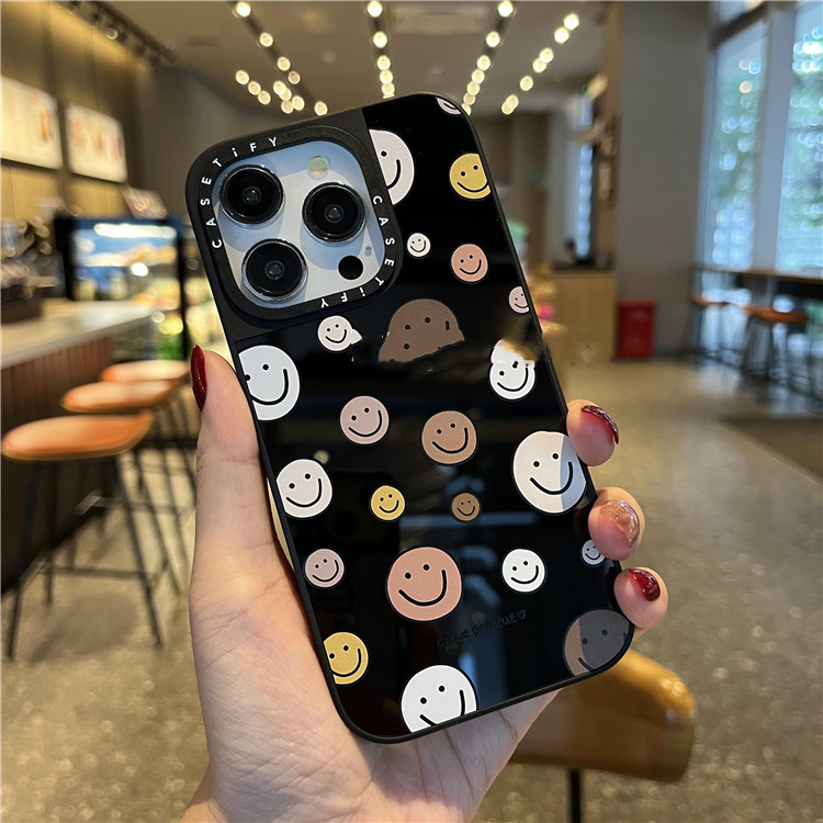 เคสไอโฟน 16/15/14/13/12/11 Pro max Colorful Smiley Face Compatible Case iPhone 11,12,13,14,15,16,11P