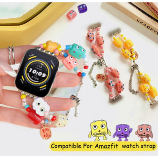 20mm 22mm Little Monster Colorful ลายมอนสเตอร์ตัวเล็ก หลากสี ปรับได้ สายนาฬิกา Amazfit Bip 5 Strap Amazfit GTS / GTS 2 /GTS3 สายนาฬิกา Amazfit GTS 4 mini สาย Amazfit Bip 3 pro / Amazfit Bip U pro สาย GTR/GTR2/ GTR 3/ GTR 4 สาย Amazfit Bip 5 สายนาฬิกา