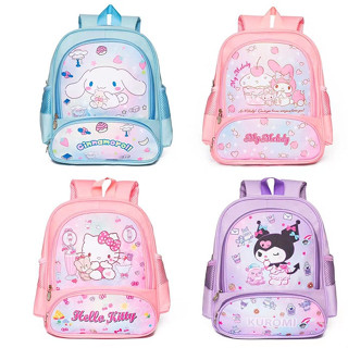 SANRIO Mymelody กระเป๋าเป้สะพายหลัง กระเป๋านักเรียน น้ําหนักเบา จุของได้เยอะ ลาย Hello Kitty 33 ซม. อุปกรณ์เสริม สําหรับเด็กอนุบาล