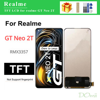 หน้าจอสัมผัสดิจิทัล lcd 6.43 นิ้ว TFT สําหรับ Realme GT Neo2 t Realme Neo 2 t 2t RMX3357