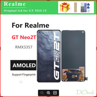 อะไหล่หน้าจอสัมผัส LCD 6.43 นิ้ว สําหรับ Realme GT Neo 2T RMX3357 Realme GT Neo2 T LCD