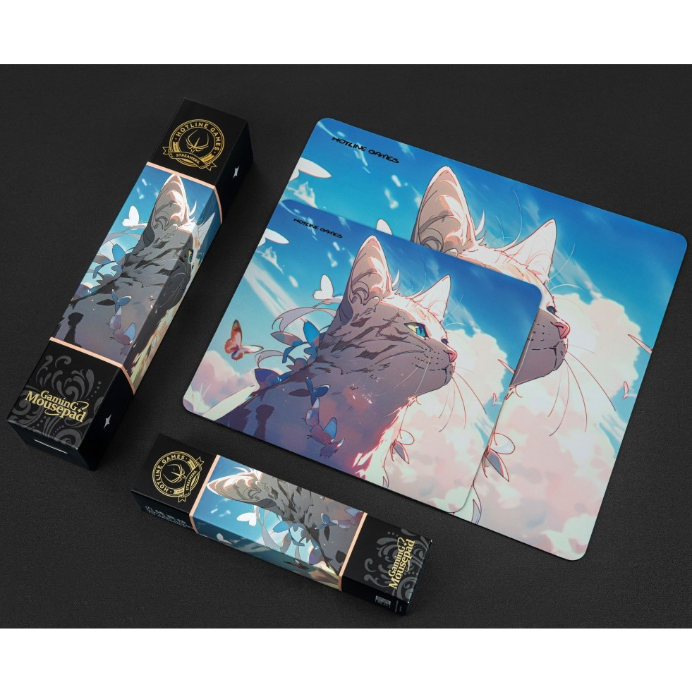 HOTLINE GAMES Rainbow Phantom Coating Game Pad ขนาดใหญ่ Unlocked Edge เฟรมต่อวินาที แผ่นรองเมาส์เกมมิ่ง