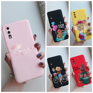 เคสโทรศัพท์ซิลิโคน แบบนิ่ม กันกระแทก ลายมงกุฎ หรูหรา สําหรับ Huawei P20