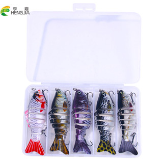 Hengjia เหยื่อตกปลาประดิษฐ์ 7 ข้อต่อ 3.82 นิ้ว 14.7 กรัม คุณ…