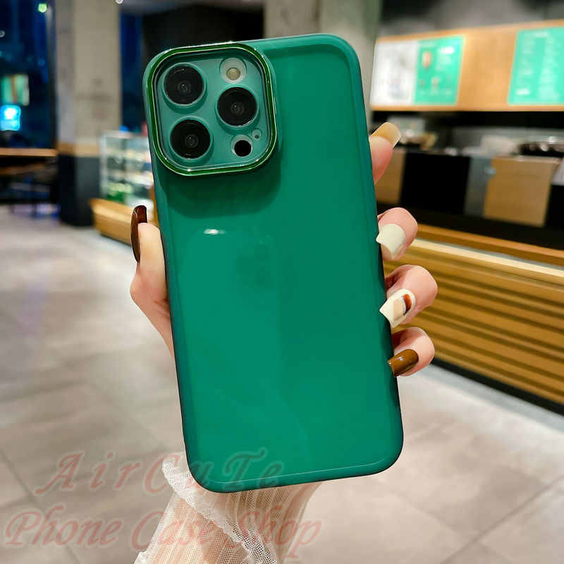 เคส OPPO A98 A96 A92 A79 A78 A77 A76 A52 A38 A18 A31 F11 Pro OPPOF11 OPPOA31 4G 5G 2020 2021 2022 2023 Transparent Solid Color With Lens Protector Soft Case - รูปที่ 4