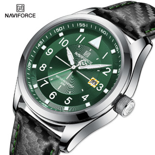 Naviforce 8022 นาฬิกาข้อมือควอตซ์แฟชั่น สายหนัง กันน้ํา สําหรับบุรุษ