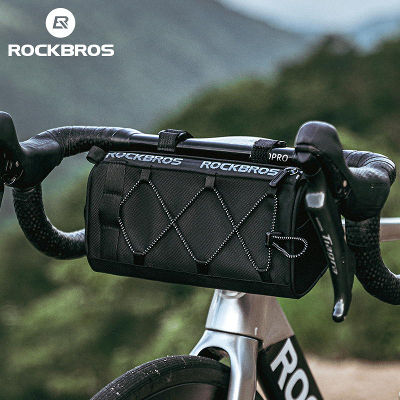 【TH Delivery】ROCKBROS กระเป๋าสะพายไหล่ ความจุขนาดใหญ่ 1.5 ลิตร อุปกรณ์เสริม สําหรับติดแฮนด์รถจักรยาน