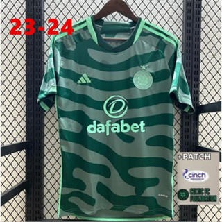 เสื้อกีฬาแขนสั้น ลายทีมชาติฟุตบอล Celtic FC 3rd 2023 24 ไซซ์ S - 4XL