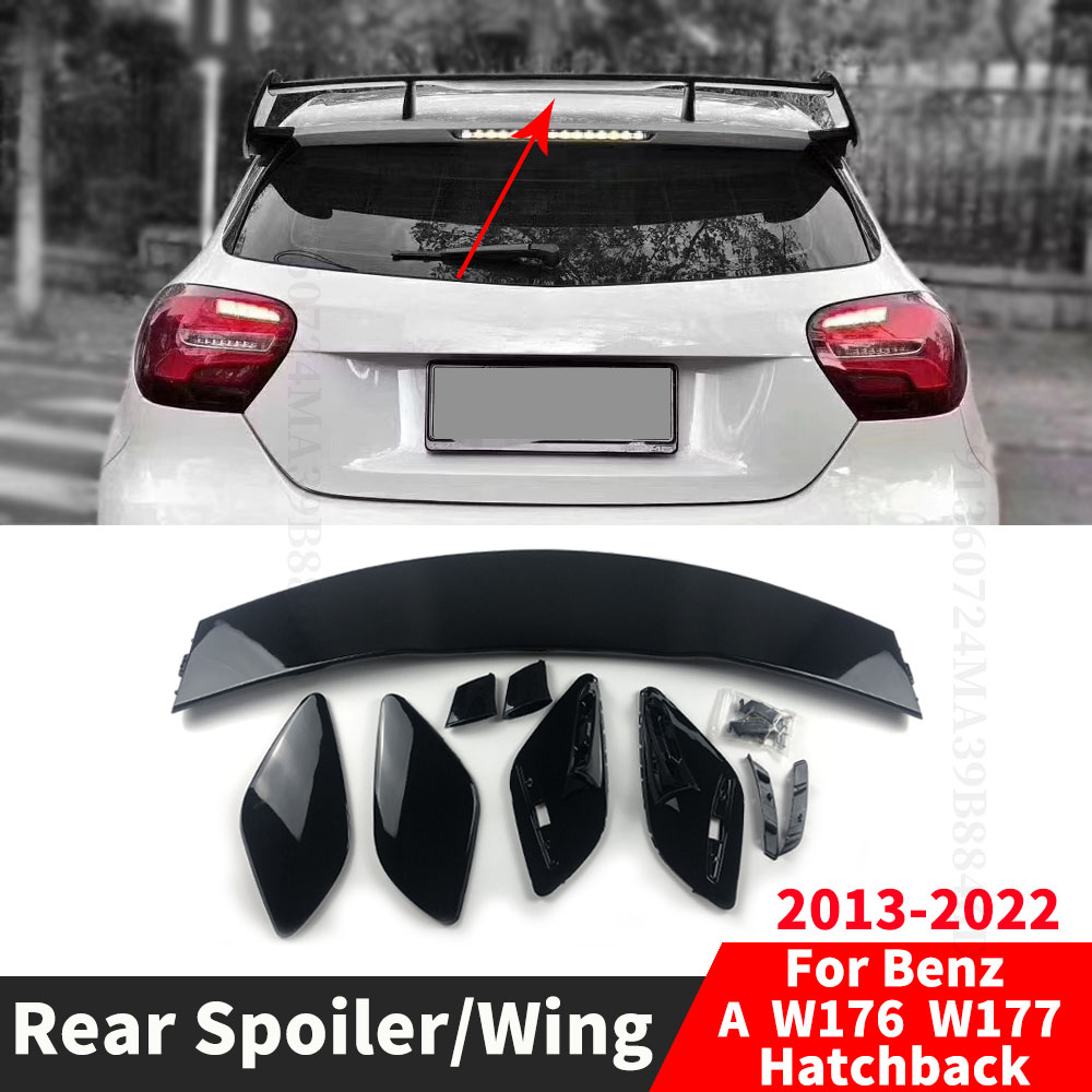 กีฬาด้านหลังสปอยเลอร์ Wing Trunk Boot Lip Air Deflector สําหรับ Mercedes W176 W177 Benz A 2013-2022 A180 A200 A220 A260 A250 A45 ปรับ