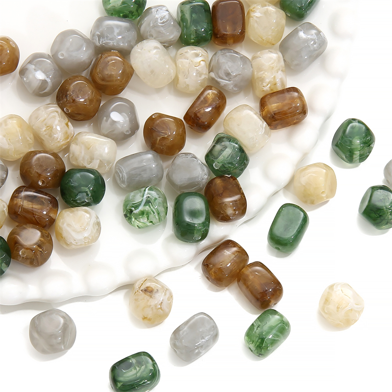 ลูกปัดเรซิ่น หลากสีสัน สําหรับทําเครื่องประดับ สร้อยคอ สร้อยข้อมือ DIY จํานวน 5 ชิ้น