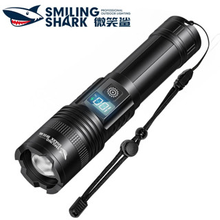 Smilingshark SD8105 ไฟฉาย led M60 6000lm ไฟฉาย Super Bright Zoomable Type-C ชาร์จจอแสดงผลดิจิตอล 5 โหมดกันน้ำสำหรับกลางแจ้ง Camping เดินป่าทำงาน