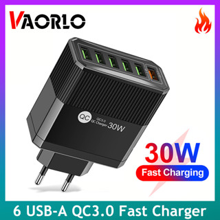 Vaorlo อะแดปเตอร์ชาร์จ USB 6 30W ชาร์จเร็ว