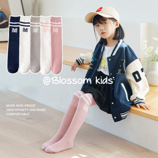 Blossom Kids Childrens sock ถุงเท้าเด็กฤดูใบไม้ร่วง ถุงเท้าข้อสั้นสไตล์เกาหลีของสาว  ถุงเท้ายาวถึงเข่านักเรียนแบบบาง