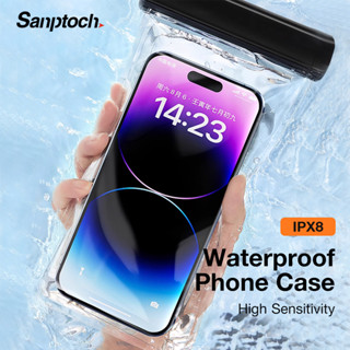 Sanptoch IPX8 กระเป๋าใส่โทรศัพท์มือถือ กันน้ํา สําหรับ iPhone Samsung Huawei Up to 7.2 นิ้ว