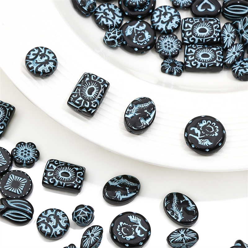 ลูกปัดอะคริลิค รูปหัวใจ ดอกไม้ ผีเสื้อ สไตล์บาร็อค สําหรับทําเครื่องประดับ DIY - รูปที่ 6