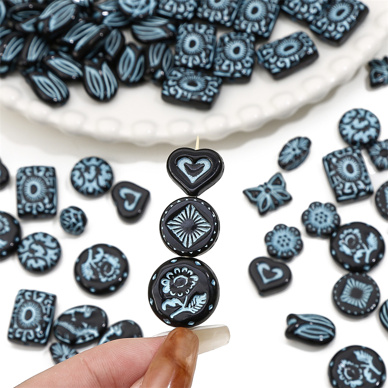 ลูกปัดอะคริลิค รูปหัวใจ ดอกไม้ ผีเสื้อ สไตล์บาร็อค สําหรับทําเครื่องประดับ DIY - รูปที่ 5