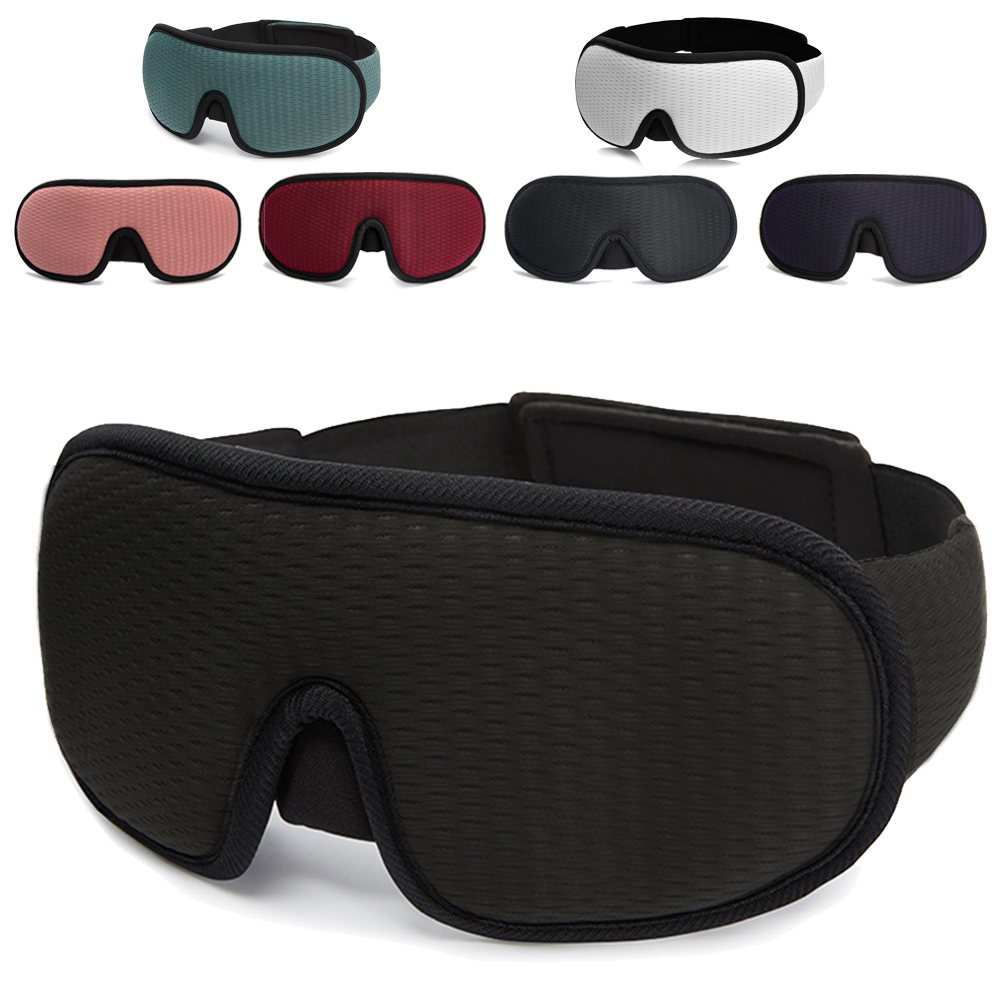 3D หน้ากากปิดตาแบบหายใจได้ ปิดแสง ช่วยให้นอนหลับสบาย พร้อมผ้าปิดตา