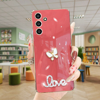 เคส Samsung A54 A14 5G A22 A12 A32 A11 A02S เคสโทรศัพท์มือถือ ลายผีเสื้อ หรูหรา สําหรับ