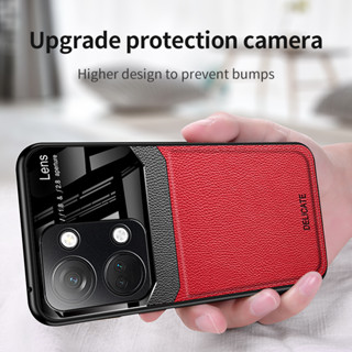 Oneplus Nord 3 5G หรูหรา ธรรมดา เคสหนัง ป้องกันลายนิ้วมือ เคสกระจก เลนส์กล้อง ป้องกัน กันกระแทก นิ่ม กันชน เคสด้านหลัง