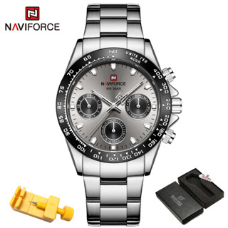 Naviforce 9193 นาฬิกาข้อมือโครโนกราฟ มัลติฟังก์ชั่น หรูหรา สไตล์นักธุรกิจ แฟชั่นสําหรับผู้ชาย