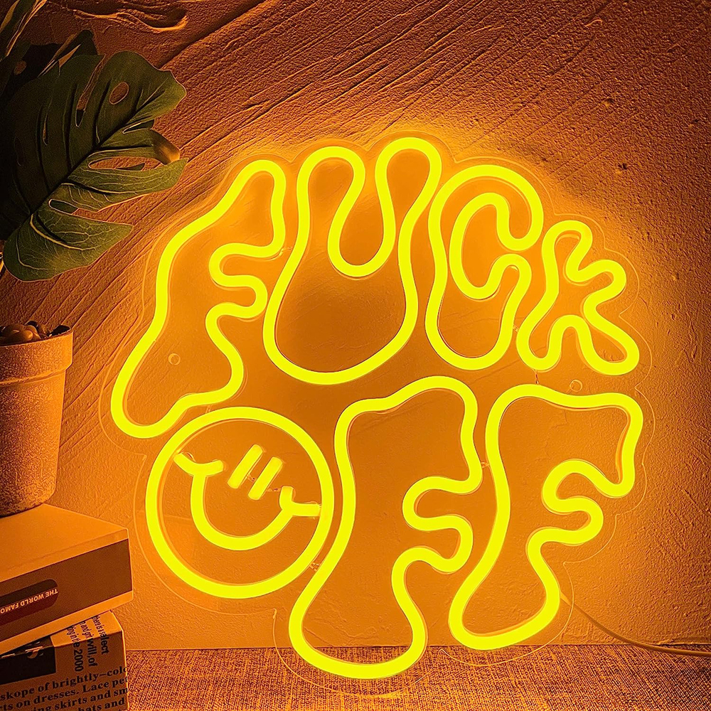 ป้ายไฟนีออน LED รูปหน้ายิ้ม งานฝีมือ สําหรับแขวนตกแต่งผนังบ้าน บาร์