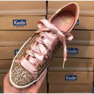 Promo original 2023 Keds (ฟรีถุงเท้าสองคู่) รองเท้าผ้าใบลําลอง สีขาว แฟชั่นสําหรับสตรี