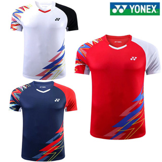 Yonex เสื้อกีฬาแบดมินตัน แขนสั้น ระบายอากาศ แบบแห้งเร็ว สําหรับเด็กผู้ชาย และผู้หญิง