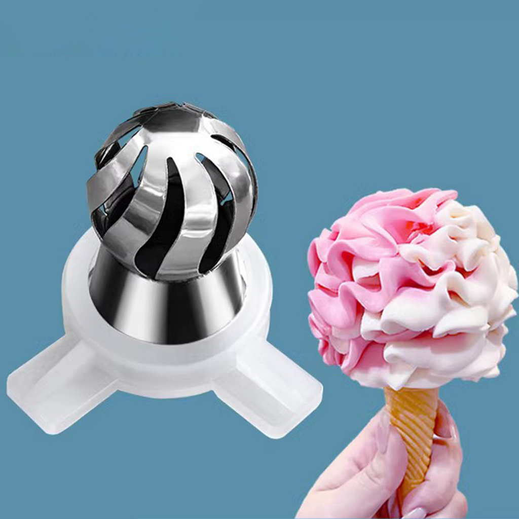 [Shiwaki1 ] เครื ่ องทําไอศกรีม Spout Modeling Cap Spout Freeze เครื ่ องโยเกิร ์ ตรูปดอกไม ้ Gelato แบบพกพาอะไหล ่ เครื ่ องไอศกรีมหัวฉีด