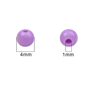 ลูกปัดอะคริลิค ทรงกลม ขนาด 3 มม. 4 มม. สีมาการอง สําหรับทําเครื่องประดับ สร้อยข้อมือ สร้อยคอ พวงกุญแจ DIY