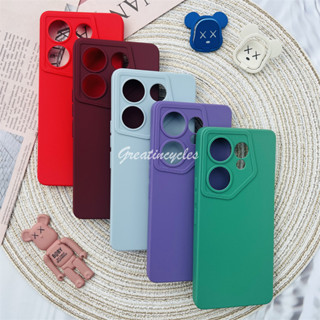 เคสโทรศัพท์ซิลิโคน TPU แบบนิ่ม เนื้อแมตต์ ป้องกันกล้อง สีสันสดใส สําหรับ Tecno Camon 20 Premier 5G