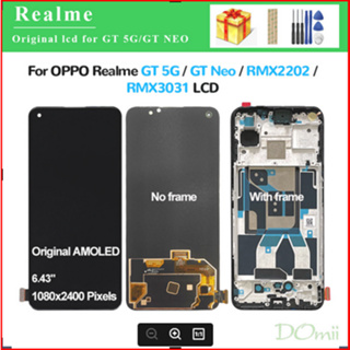 แผงหน้าจอสัมผัสดิจิทัล AMOLED สําหรับ OPPO Realme GT 5G GT Neo RMX2202 RMX3031