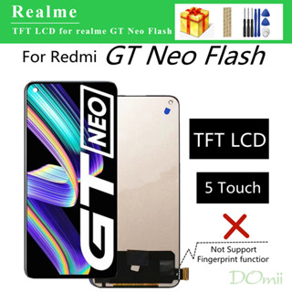 หน้าจอสัมผัส LCD 6.43 นิ้ว TFT ไม่มีลายนิ้วมือ แบบเปลี่ยน สําหรับ Realme GT Neo Flash rmx3350