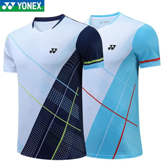 Yonex เสื้อกีฬาแบดมินตัน แขนสั้น ระบายอากาศ แห้งเร็ว สําหรับผู้ชาย และผู้หญิง