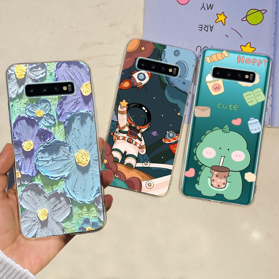 เคสซิลิโคนนิ่ม TPU ลายเพ้นท์ สําหรับ Samsung Galaxy S10 S10E S10 Plus Samsung S 10+