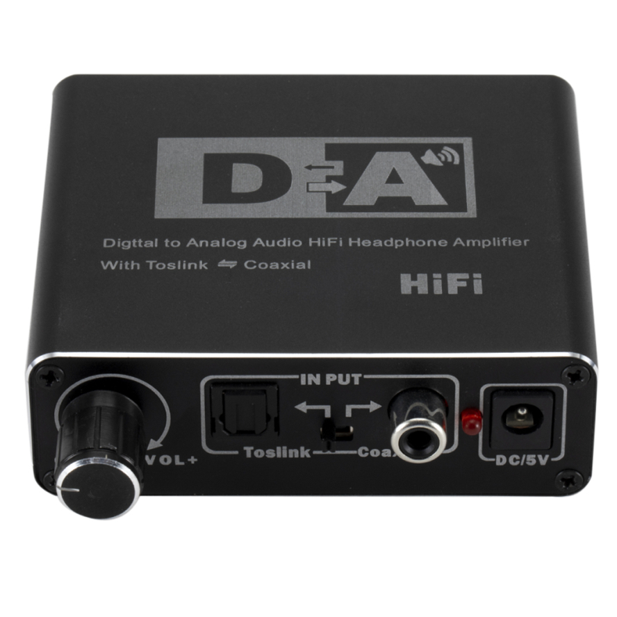 Hifi DAC Digital To Analog Audio Converter RCA 3.5 มม.AUX RCA eadphone เครื ่ องขยายเสียง Toslink Optical Coaxial Output DAC