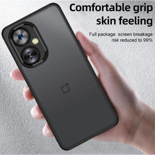 Oneplus Nord CE 3 Lite 5G เคสแข็ง ขอบซิลิโคนนิ่ม พลาสติกแข็ง เคลือบด้าน หินทราย ด้านหลัง ป้องกันการตก เคส