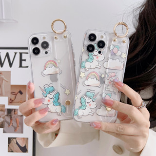 เคสซิลิโคนนิ่ม ลายยูนิคอร์นน่ารัก พร้อมสายคล้อง สําหรับ Samsung Galaxy S23 S22 S21 S20 Ultra S10 Plus Note 20 Ultra Note 10 Plus 8 9 S21 FE S20 FE A11 A21s A51 A71