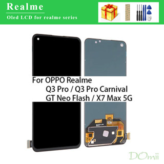 Oled หน้าจอสัมผัสดิจิทัล LCD แบบเปลี่ยน สําหรับ OPPO Realme Q3 Pro Q3 Pro Carnival GT Neo Flash X7 Max 5G