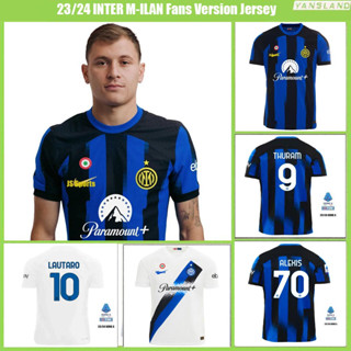 เสื้อกีฬาแขนสั้น ลายทีมชาติฟุตบอล M-ILAN 2023/24 INTER LAUTARO ALEXIS SANCHEZ BARRELLA Jersey