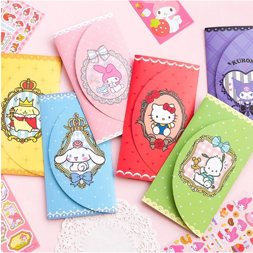 น่ารัก Sanrio Academy Series ชุดสติกเกอร์ญี่ปุ่น ลาย Big-Eared สุนัข, Melody, Hello Kitty, พุดดิ้งสุนัข ตกแต่ง กันน้ํา ของขวัญเครื่องเขียนนักเรียน